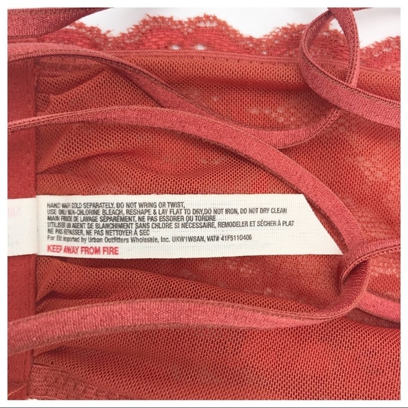 NWT Free People Essential Lace Bandeau in Terracotta Size Small - Picture 10 of 11